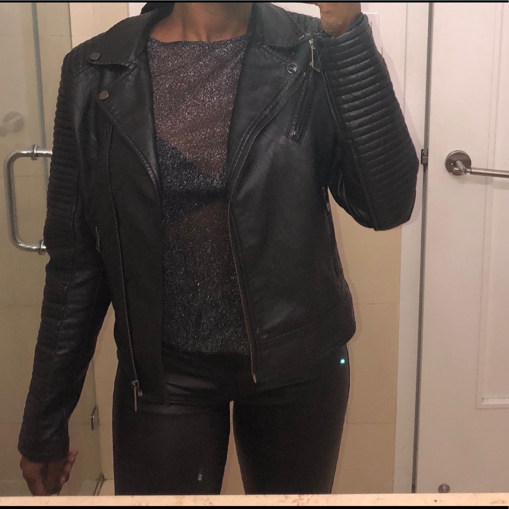 Black Faux Leather Jacket